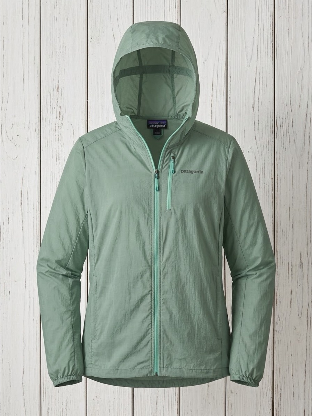 Patagonia Womens Houdini Jacket XS Light Sage Green Packable Windbreaker EUC